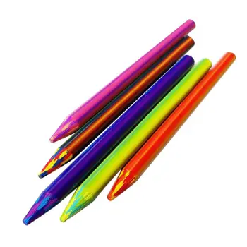 5ШТ Радужные карандаши, грифели 5,6 мм x 90 мм, цветные заправки для детей, взрослых, художников, колористов, принадлежности для рисования