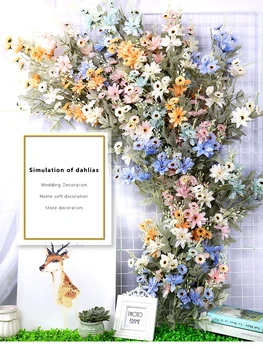 Искусственные цветы 85 см Георгины Европейское Свадебное Ландшафтное оформление Частного сада Ландшафтное оформление