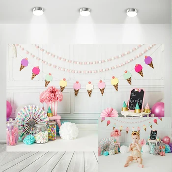 Фон из Мехофонда, фон для дня рождения, детский душ, Розовый воздушный шар, фон для фотосессии, реквизит для вечеринки по случаю Дня рождения