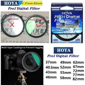 Цифровой Защитный Объектив HOYA UV Filter DMC LPF Pro 43_46_49_52_55_58_62_67_72_77_82 мм для Фотоаппарата Nikon Sony Canon Accessories